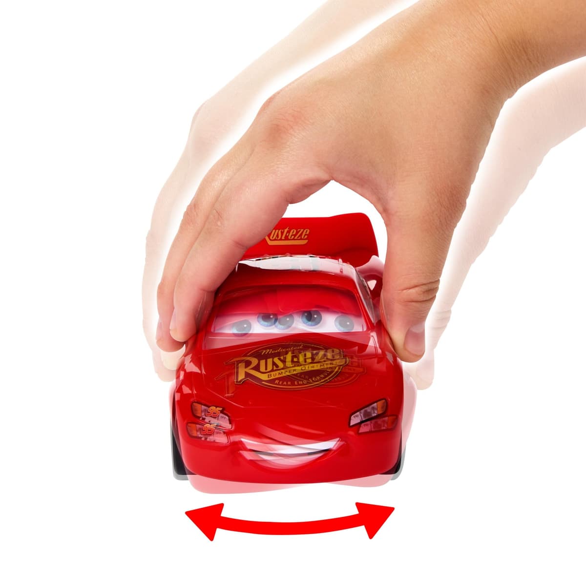Mattel Disney Pixar Cars Night En Movimiento Rayo McQueen Coche de juguete que mueve los ojos, +4 años (HPH64) — view 2