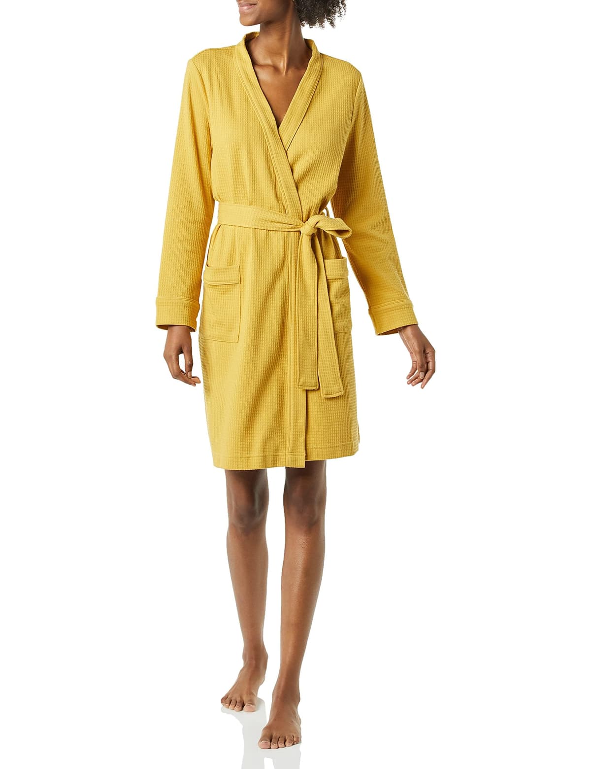 Amazon Essentials Women's Lightweight Waffle Mid-Length Dressing Gown (Available in Plus Size) — view 20