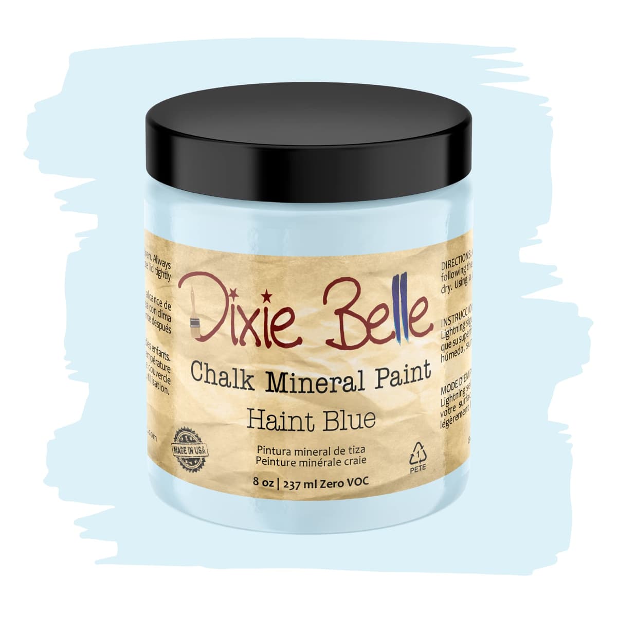 Dixie Belle Paint Company Chalk Finish Furniture Paint - Caviar (32oz) - Matte Black Chic Chalk Mineral DIY Furniture Paint — view 202