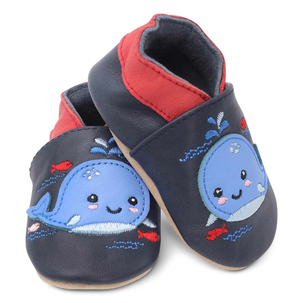 Dotty Fish Unisex Soft Leather Shoes, Unisex Baby First Walker Shoe — view 5