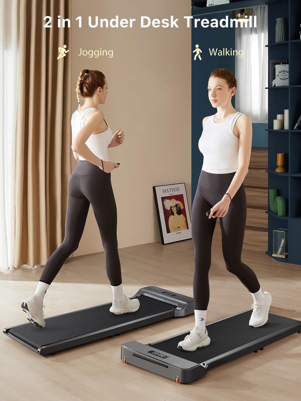 WALKINGPAD Foldable Walking Pad for Home Office, Under Desk Treadmill with Adaptive Speed Control, Compact Design for Small Spaces, No Assembly Needed — view 5