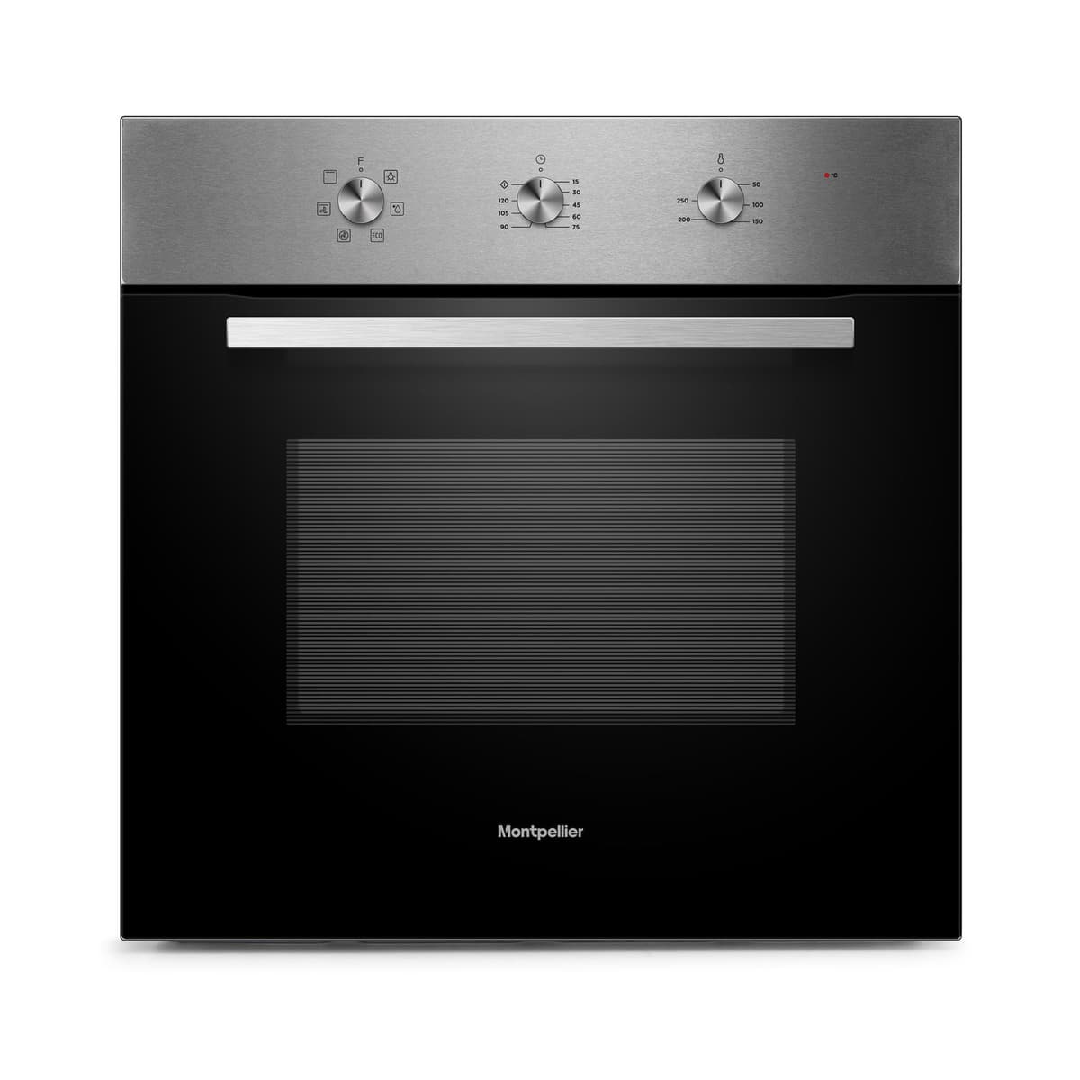 Montpellier MCERPACK Integrated Single Electric Oven & Ceramic Hob Pack – Built-In Fan Oven with 4-Zone Ceramic Hob, Stylish Black Glass Finish, Energy Efficient, Easy Clean Interior — view 3