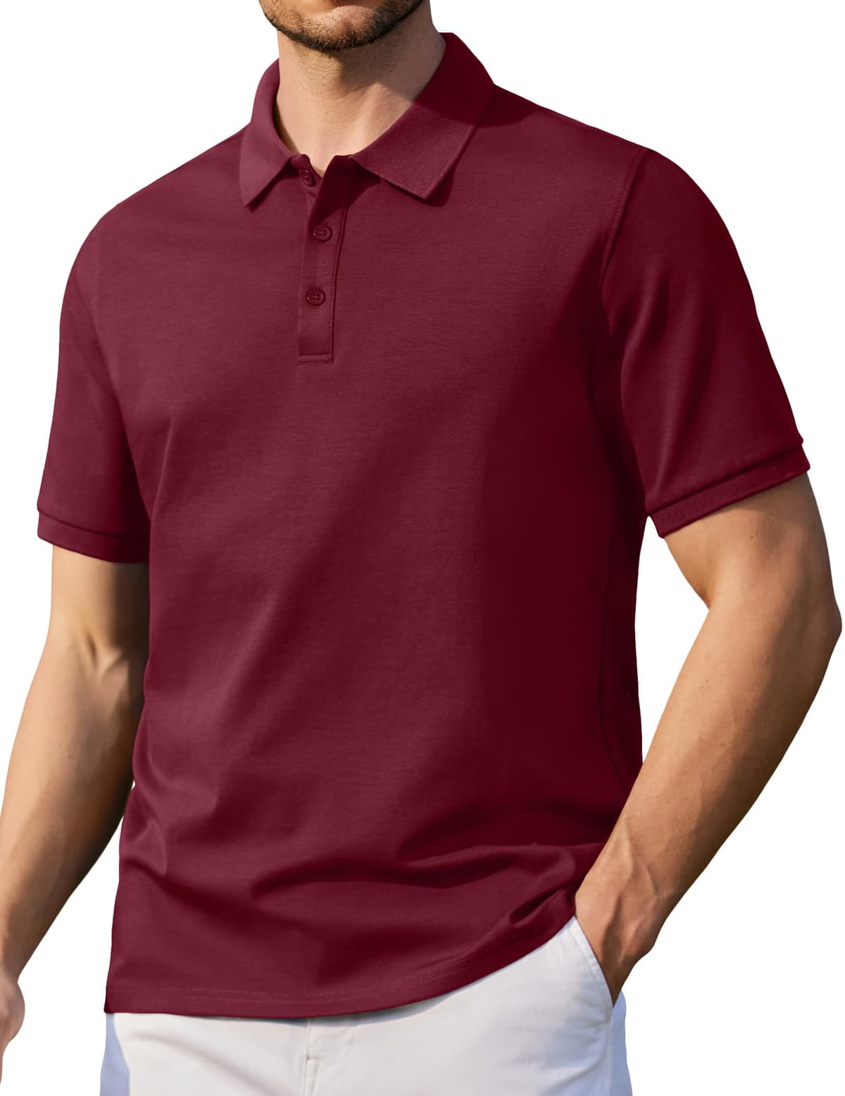 COOFANDY Polo Hombre Manga Corta de Algodón Básico Polo de Golf Casual Verano — view 8