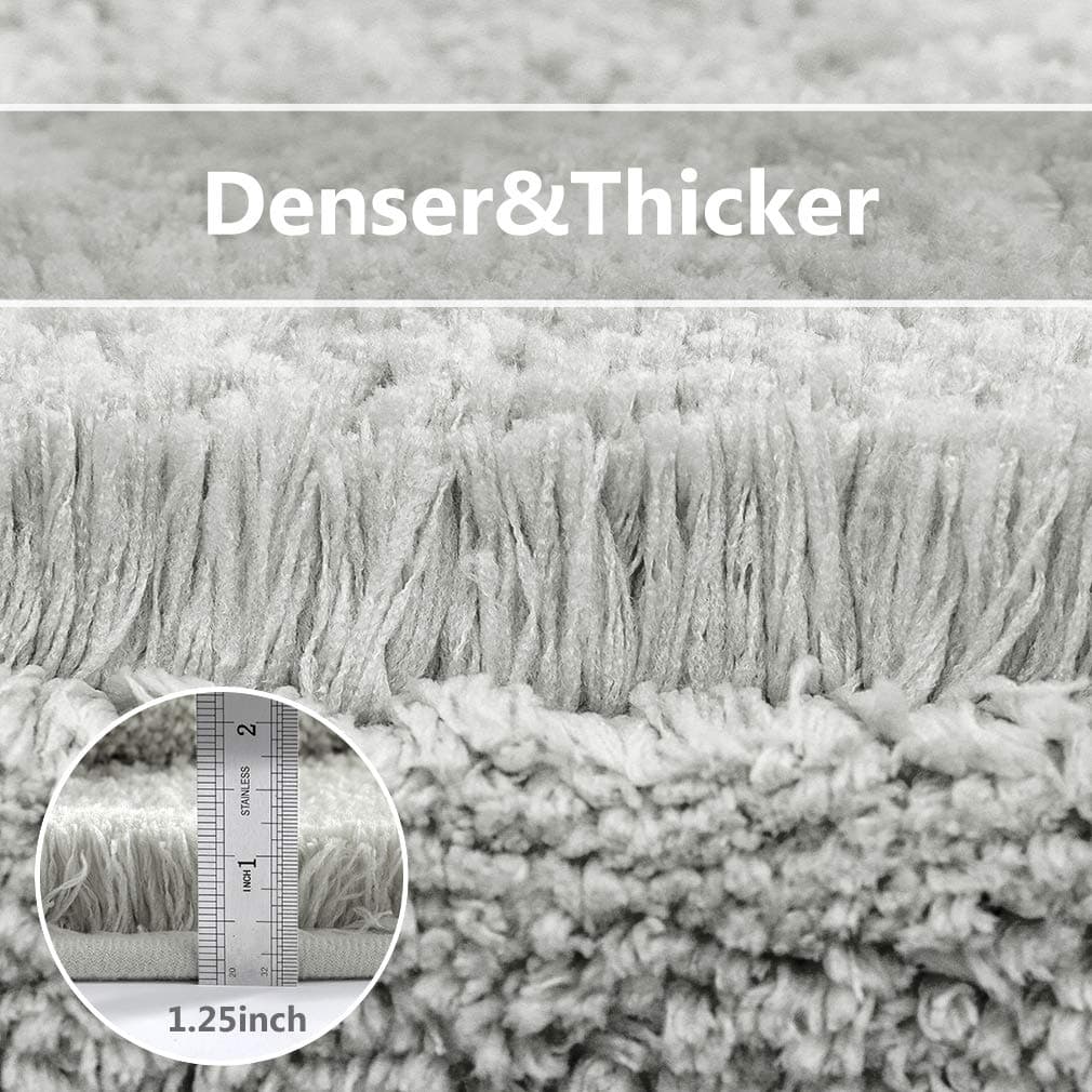 VANZAVANZU Alfombra de Ducha Antideslizante Espesa Absorbente Ultra Suave - Alfombrilla de Baño Mullido Microfibra, Lavable a Máquina - 40 x 60cm (Gris Claro) — view 3