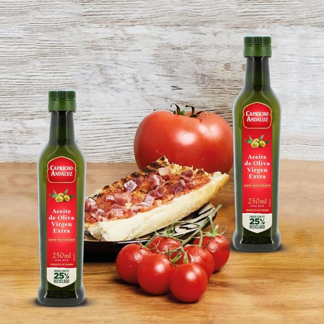 Capricho Andaluz - Aceite de Oliva Virgen Extra Botella PET 250ml Origen Español, Prensado en Frío, Formato Práctico para Cocinar, Aliñar y Uso Diario — view 2