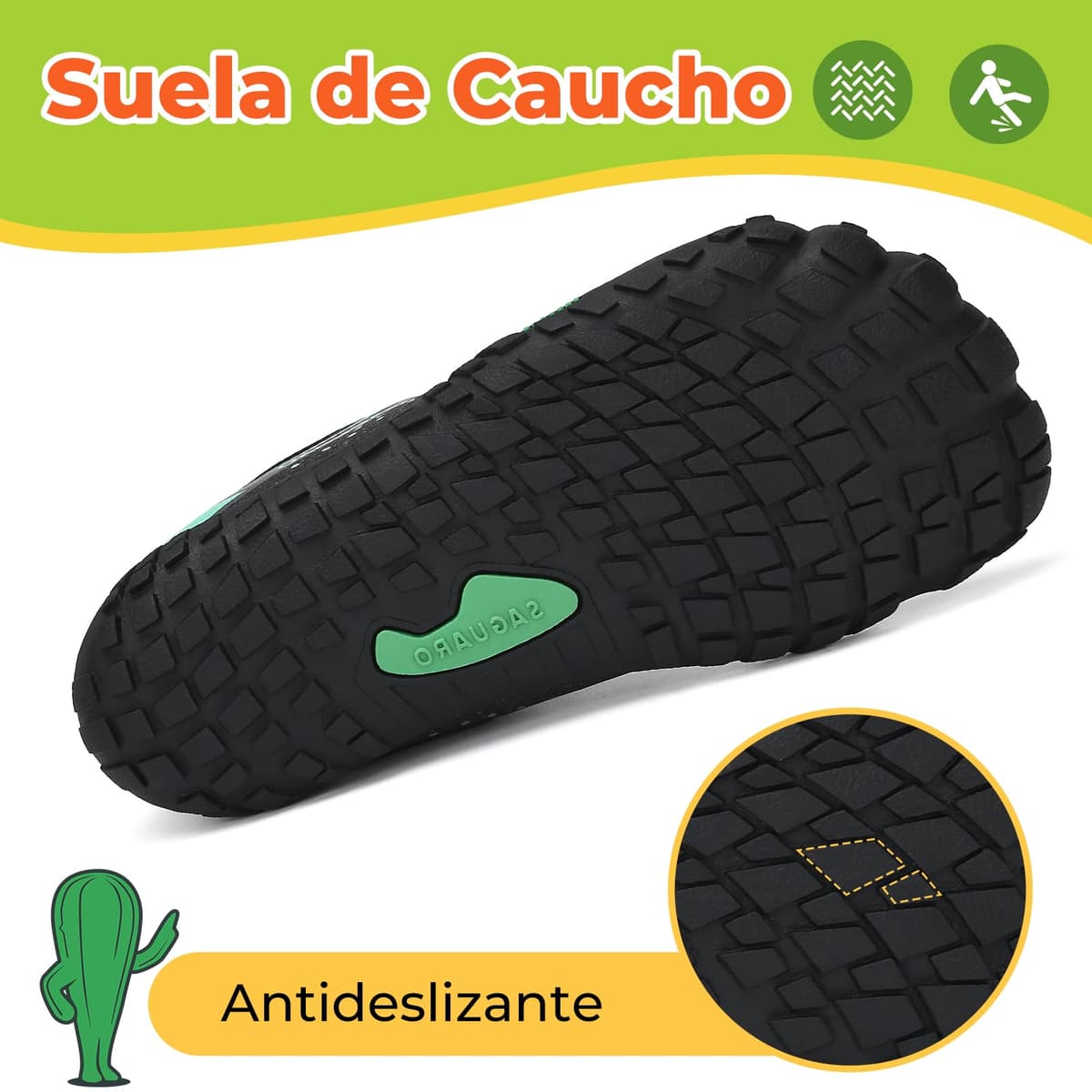SAGUARO Barefoot Zapatillas Minimalista Comodas Zapatillas de Trail Running per Niños Niñas, Gr.24-36 — view 5