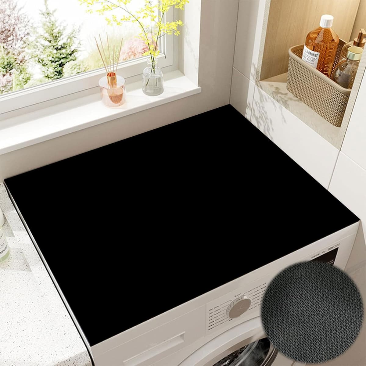 YeahBoom Cubierta Superior para Lavadora y Secadora,60 x 60 cm Cubierta para Lavadora,Funda para Lavadora,Funda Antipolvo para Lavadoras,Secadoras,Cocinas,Autocaravanas,Baños — view 7