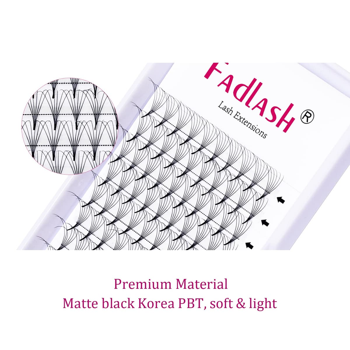 Volumen Ruso 6D 0.07mm C Curl 10mm Prefabricados Extensiones de Pestañas Volume Lashes Extension Ruso Pestañas — view 3