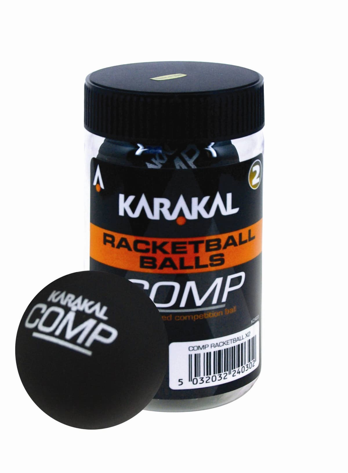 Karakal – Pelotas de racketball (Competencia) Unisex, Tubo de 2