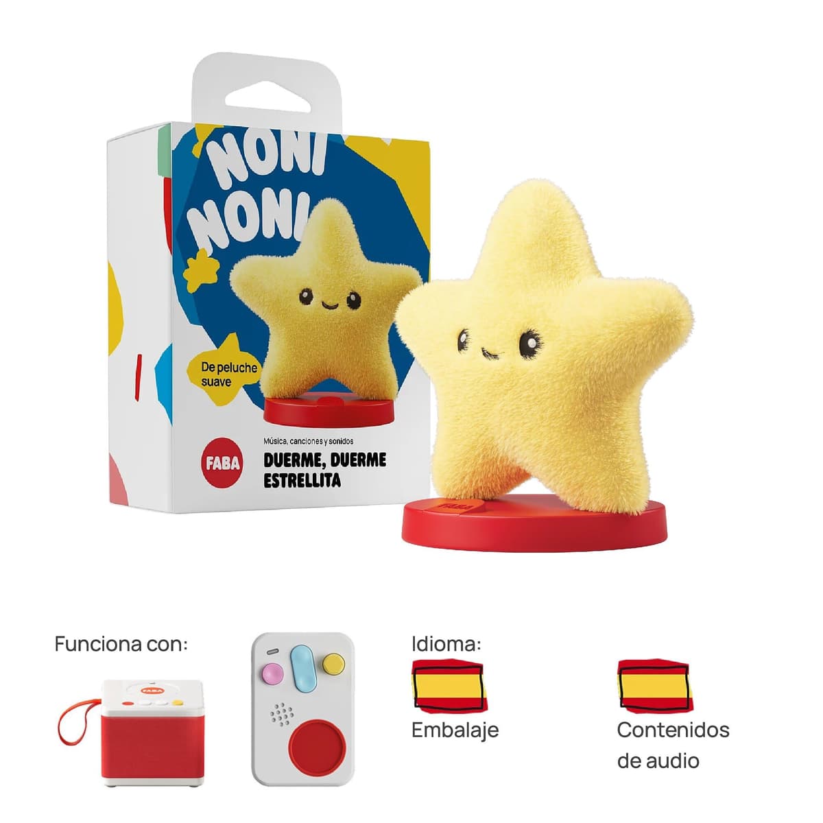 FABA Personaje Sonoro – Duerme, Duerme estrellita – Música, Canciones y Sonidos, para niños y niñas 0-3 años, Reproducción con FABA Cuentacuentos y FABA+, Juguete Educativo, versión en español — view 4
