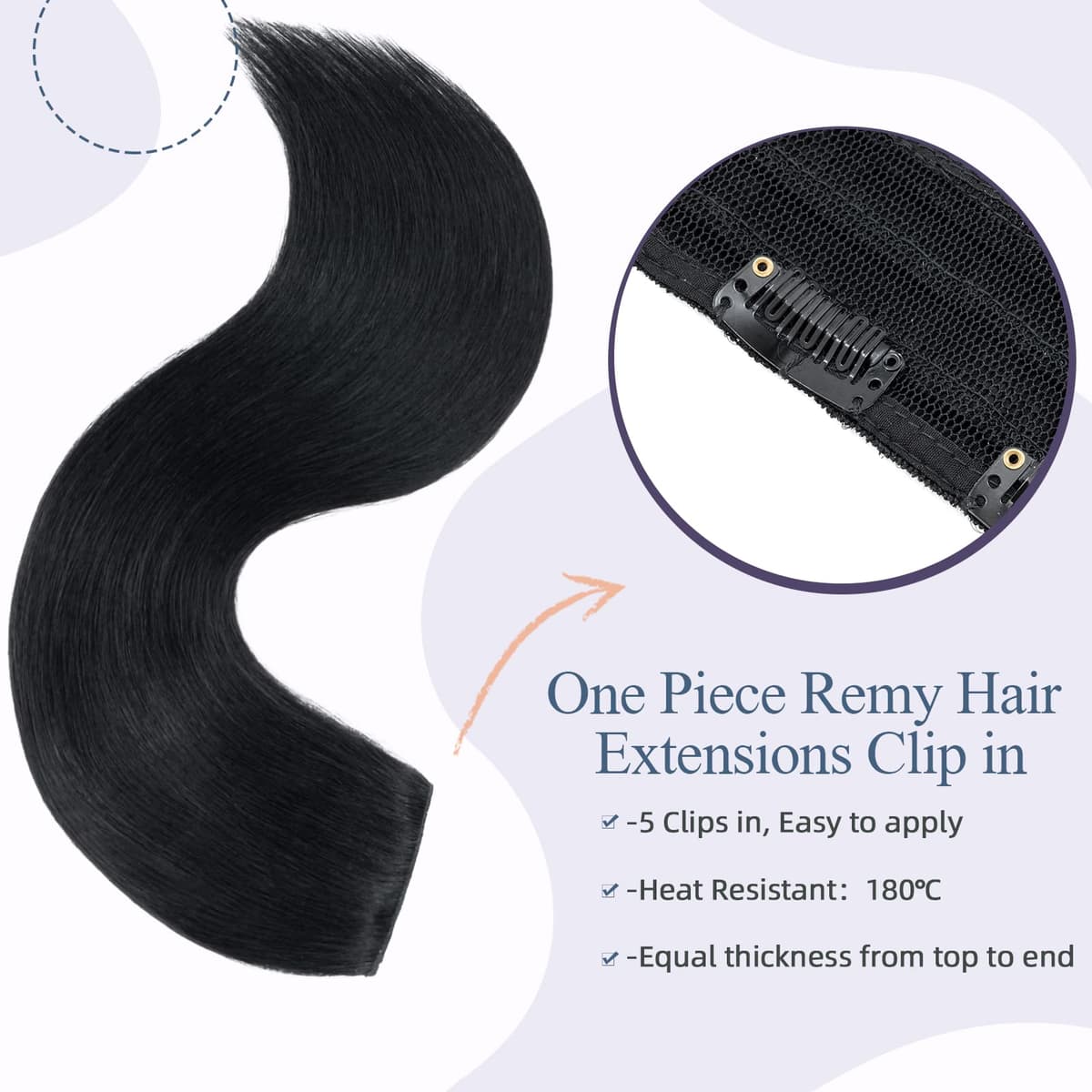 Silk-co 10inch Hair Extensions Clip in Hair Extension Human Hair #04 Medium Brown -Basic Thickness-Thin Weft- 8 Pieces Real Remy Straight Hair Extensions[50g] — view 205