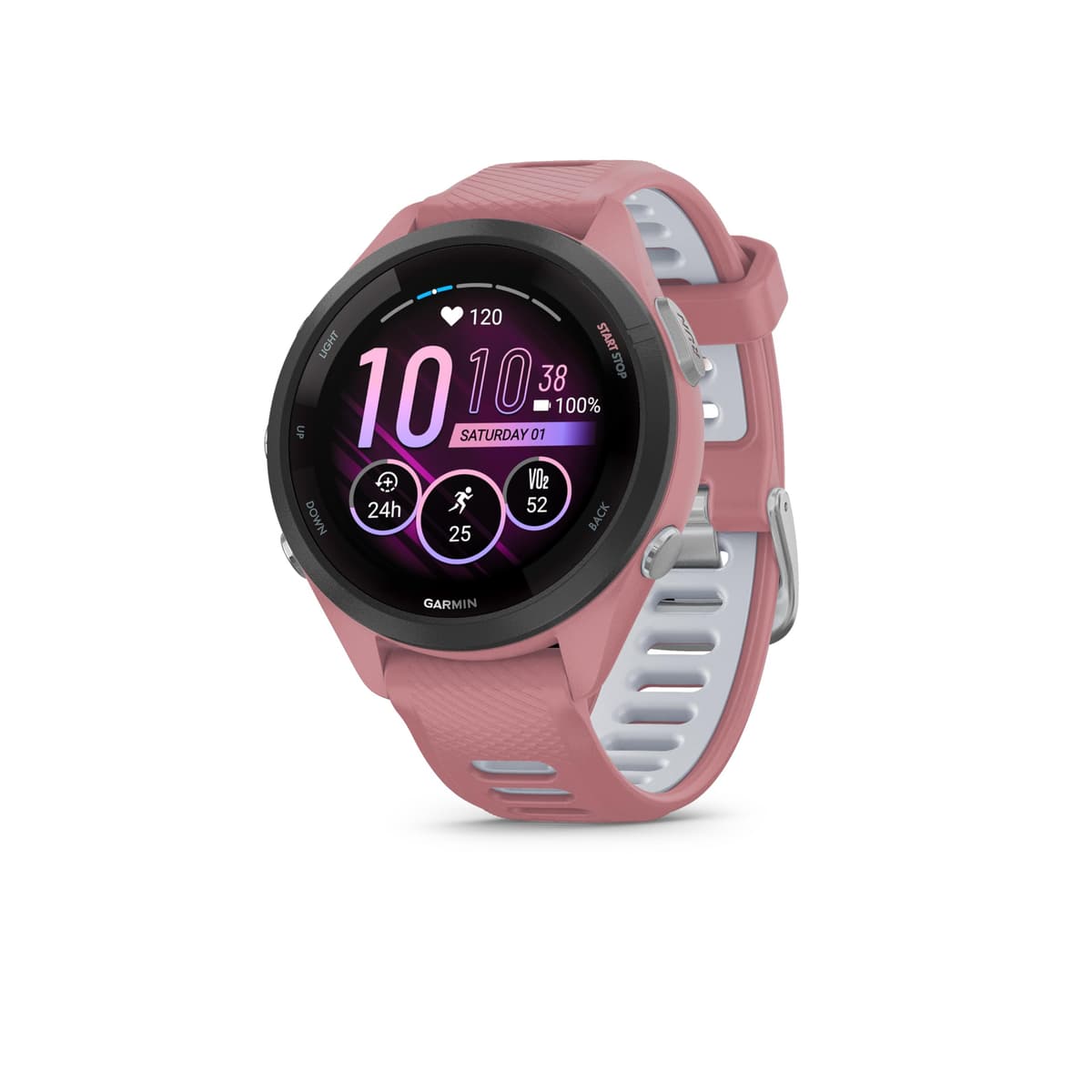 Garmin Forerunner 265S Reloj Inteligente para Correr con GPS, Pantalla Táctil AMOLED, Métricas Optimizadas, Planes de Entrenamiento, Pay, Música, Autonomía de 15 Días, Rosa