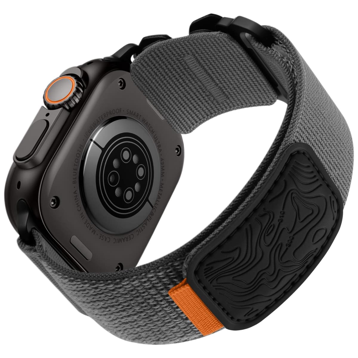 Bandletic Nylon Straps Compatible with Apple Watch Ultra 3/2/1 49mm - Soft Sport Loop Replacement Strap for iWatch Series 11/10 46mm, 9/8/7 45mm, SE3/SE2/SE/6/5/4 44mm, 3/2/1 42mm, Black — view 10