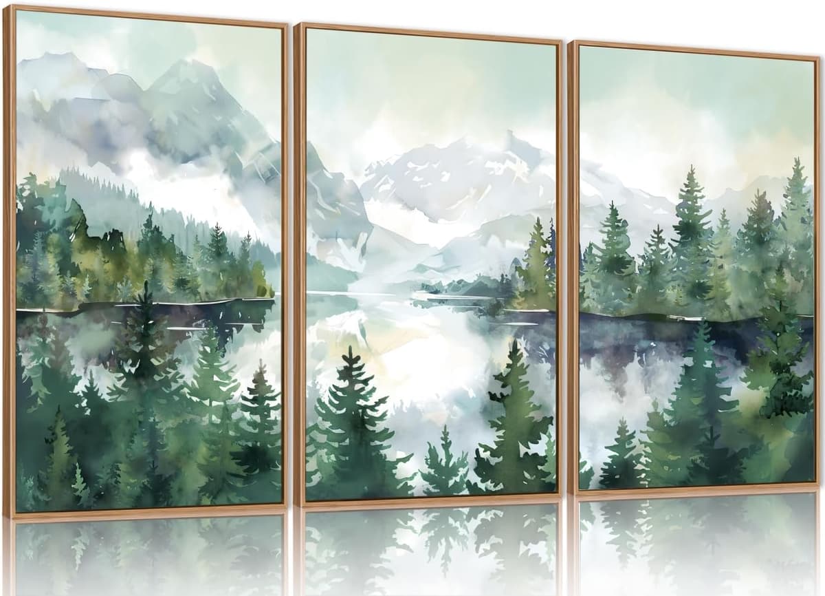 TOARTi Boho Framed Canvas Wall Art Prints, Set of 3 Mid Century Modern Wall Decor, Nature Plants Desert Sun Art Paintings, Bohemian Artwork for Living Room, Bedroom, Dining Room, Office - 12x16 x3 — view 22