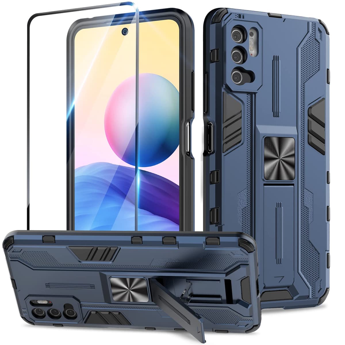 Funda para CMF Phone 2 Pro, Carcasa Antigolpes con Soporte anular metálico, Case Protectora de Grado Militar, Negro — view 630