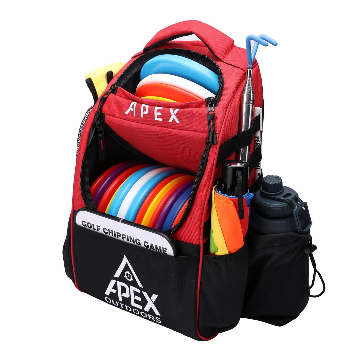 Apex Outdoors Bolsa de Golf de Disco, Mochila de Golf de Disco con más de 21 Discos, Bolsas de Golf duraderas y Ligeras con múltiples Bolsillos de Almacenamiento