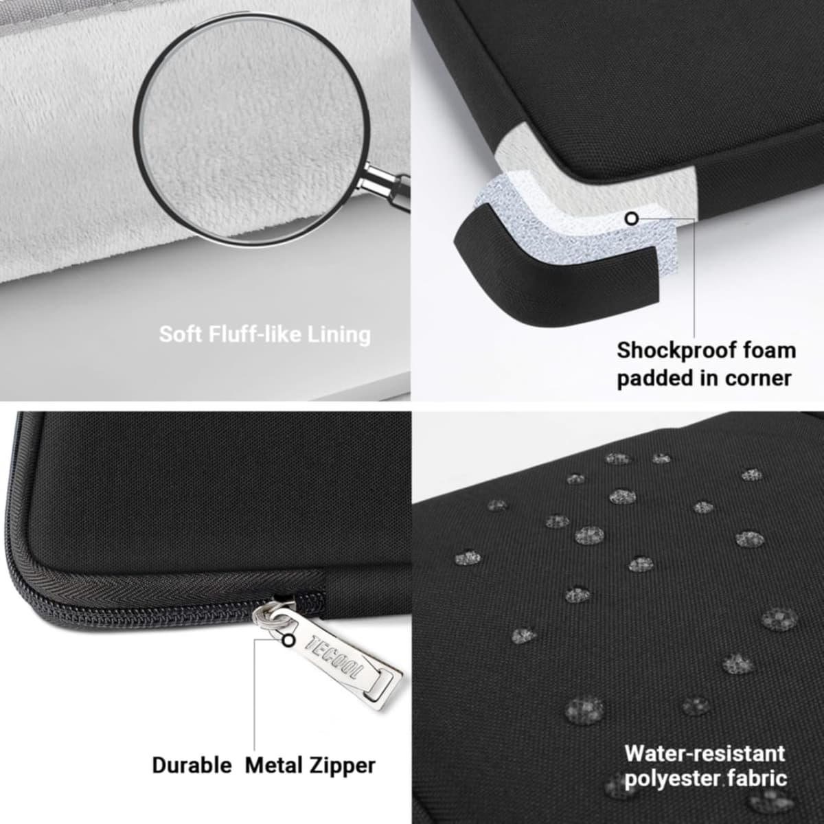 TECOOL 13 Inch Laptop Case Sleeve for 13 Inch MacBook Neo (2026 Model A3404), MacBook Air 13 2018-2022, MacBook Pro 13 2016-2 — view 5