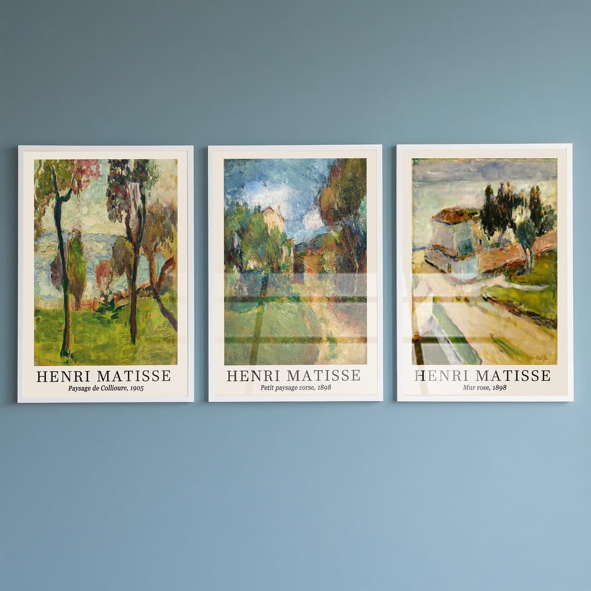 PWAAHDC Sage Green Prints Set of 3 - Boho Pictures for Living Room and Bedroom Decor, Modern Canvas Wall Art posters (Unframed A2) — view 16