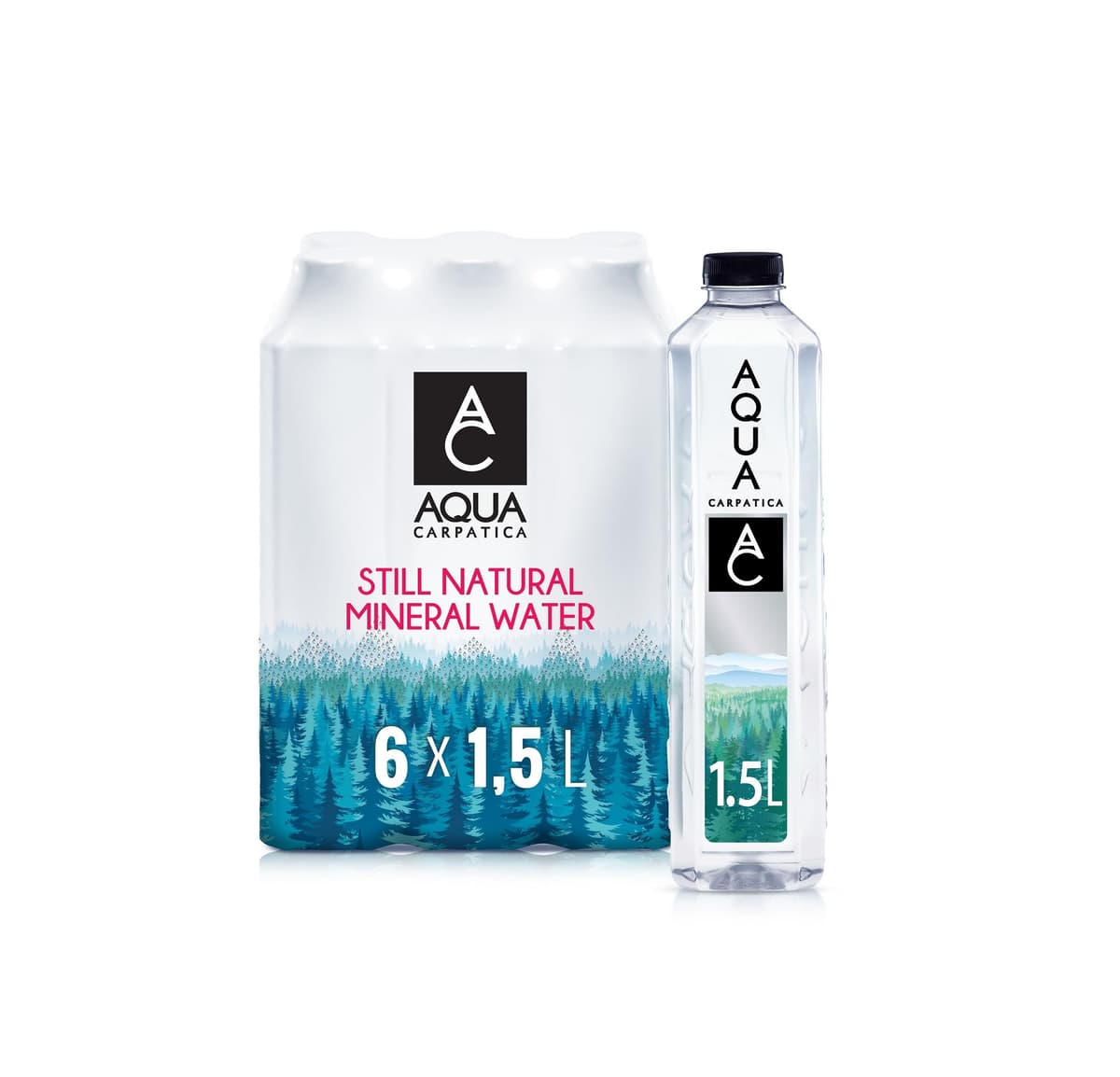 AQUA Carpatica Pure Natural Still Mineral Water, Virtually Nitrate Free, Low Sodium, Naturally Alkaline, Natural Electrolytes, Premium Multipack 100% Recyclable, 500 ml (Pack of 6) — view 11