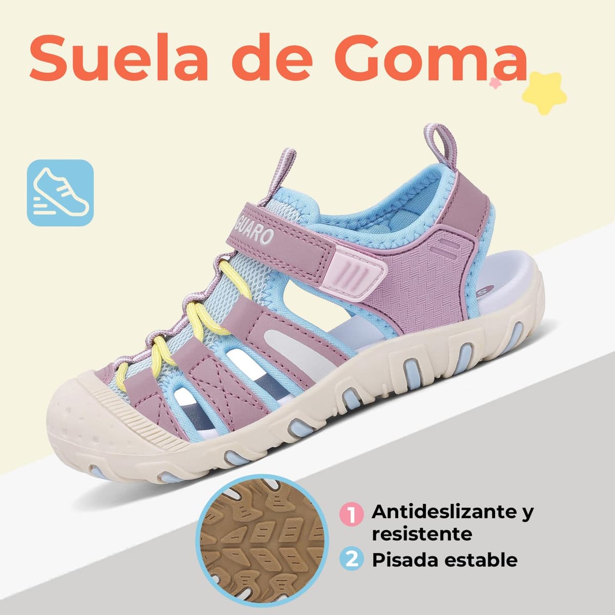 SAGUARO Sandalias Niña de Verano para Trekking y Senderismo,Talla 25-38 — view 7