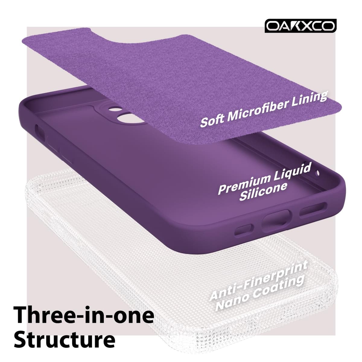 oakxco for iPhone 17 Pro Max Phone Case Liquid Silicone, Cute Thin Slim Grip Soft Rubber Gel for Women Men, Smooth Matte TPU Plain Solid Color Girly Simple Case with Camera Cover, Light Pink — view 41