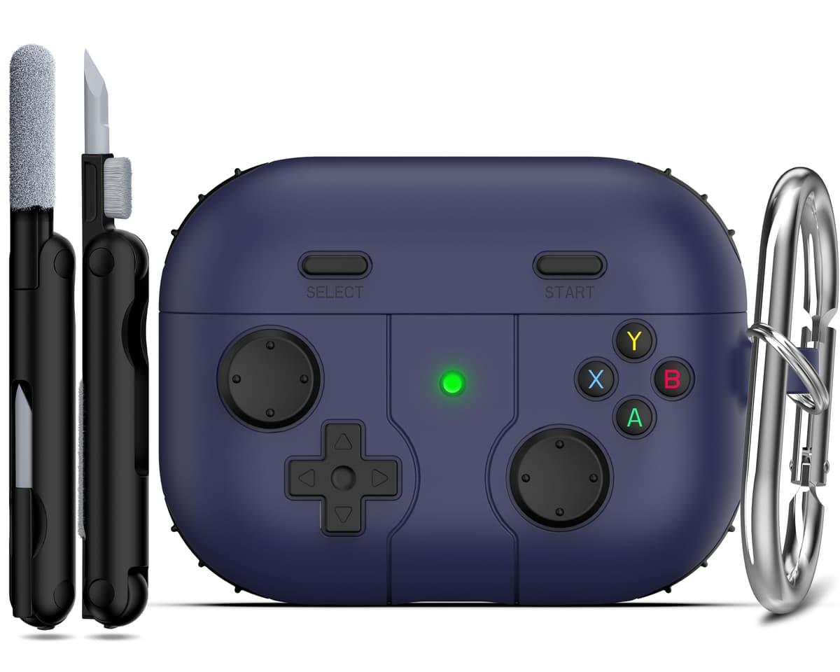 RFUNGUANGO Compatible con Airpods 4 Estuche (2024) con Kit de Limpieza, Clip de Bloqueo Seguro y Estuche de Protección a Prueba de Golpes para Airpods 4ta Generación Lanzamiento 2024,Cielo Estrellado — view 30