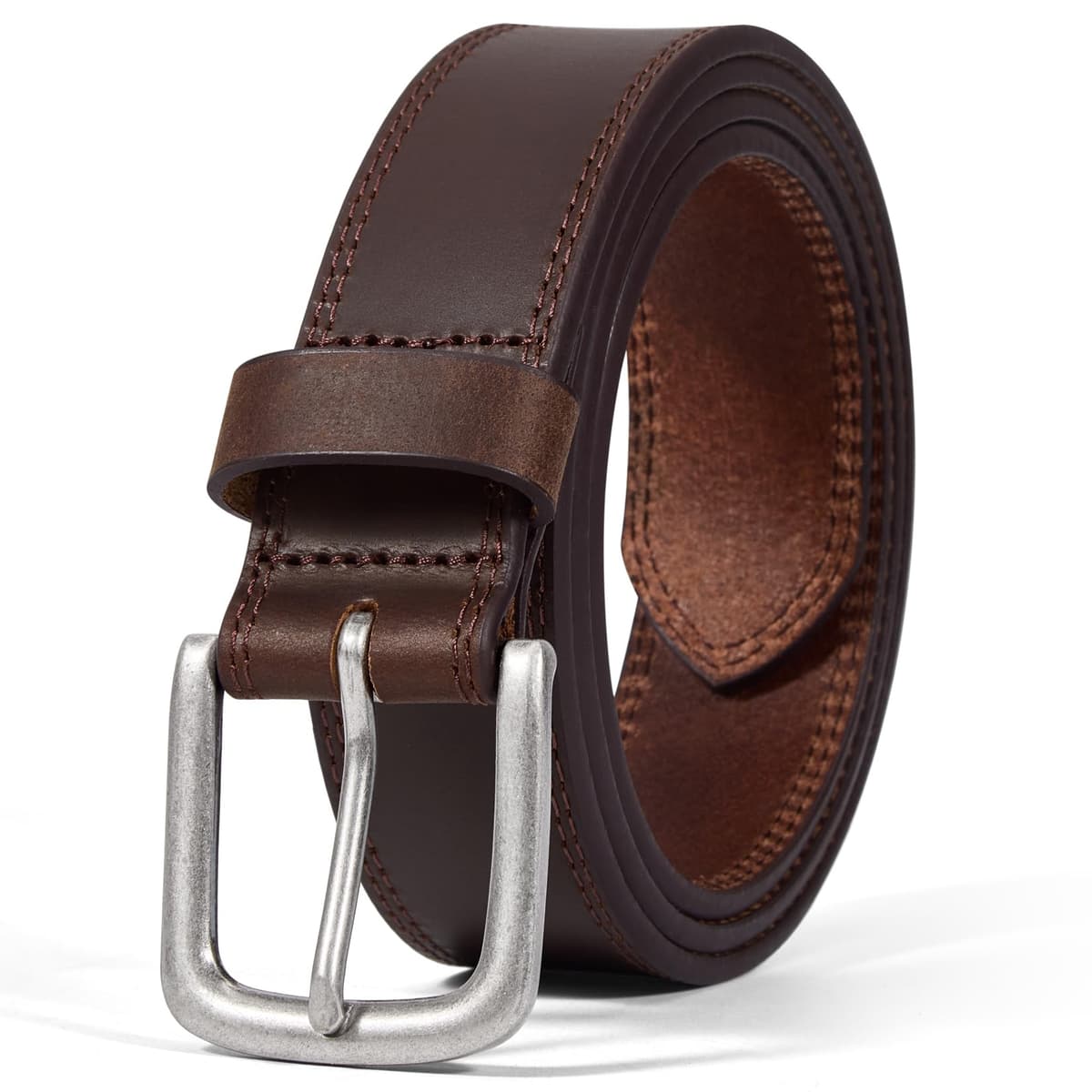 Vatan Men's Genuine Leather Casual Every Day Jeans Belts, Handmade Men Leather Belt with Gift Box — view 8