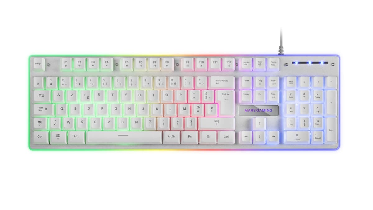 Mars Gaming MKPRO, US, Teclado Mecánico Gaming Completo, RGB Chroma, Switches Hot-Swap Mecánicos, Antighosting, Rueda de Control, Software, Multiplataforma, Switch Silent, Blanco — view 37