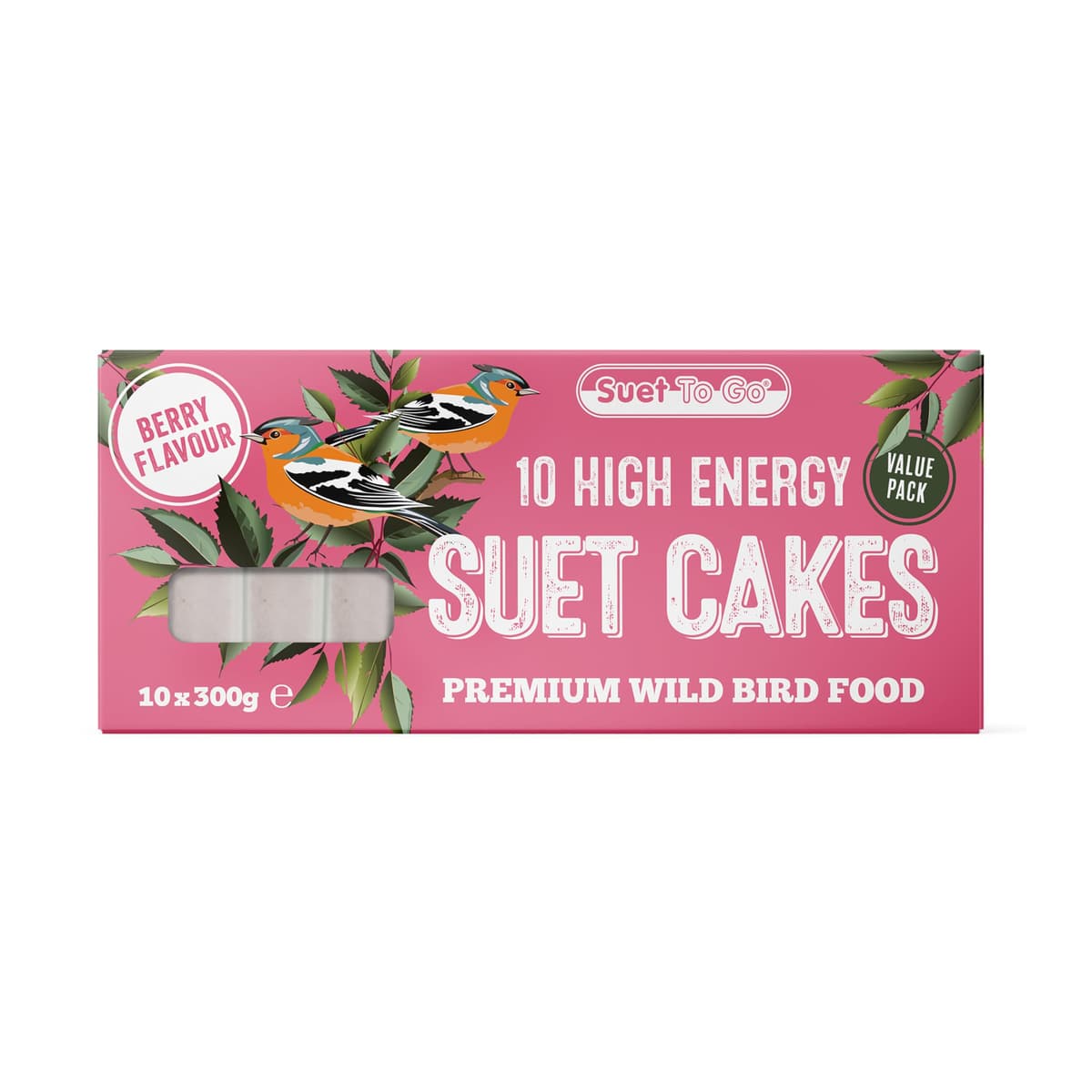 Suet To Go Mealworm Suet Block Wild Bird Treat, 300 g ( Pack of 10) (Packaging may vary) — view 5