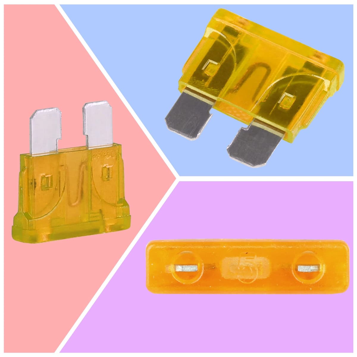 Car Fuses, 2Pcs Standard Blade Fuses 5A for Car Boat RV Truck Motorcycle (Orange 5 Amps) — view 4