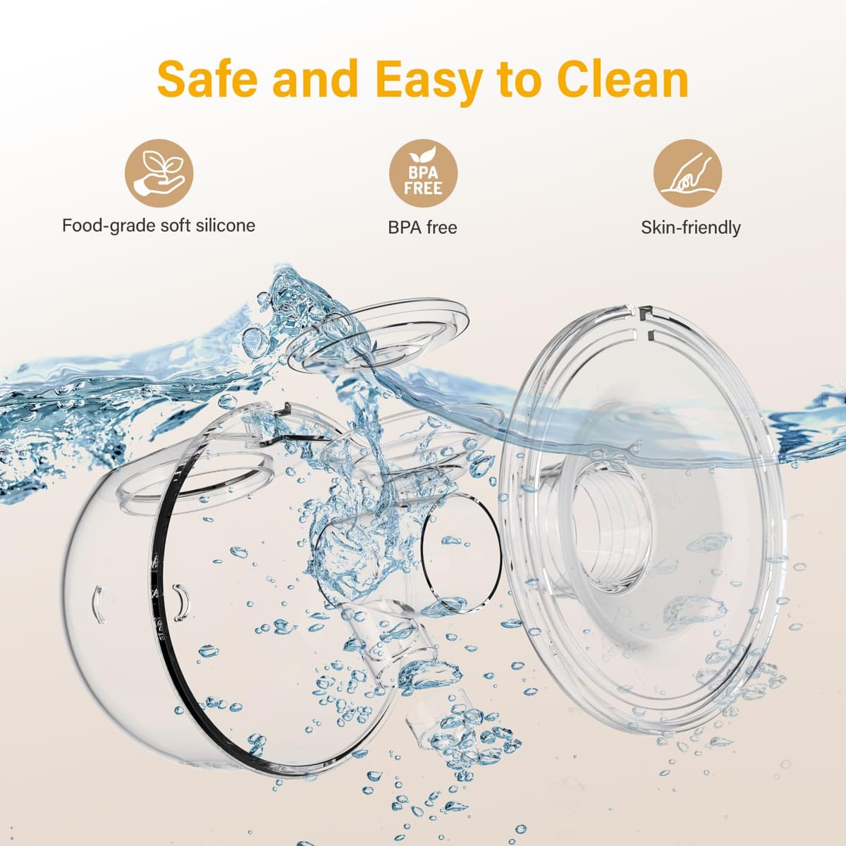 Electric Breast Pump 180ml Wearable Breast Pump Hands Free Breast Pump Portable Cordless Pump with 5 Modes & 15 Levels for Nursing Mums and Working Mothers — view 4