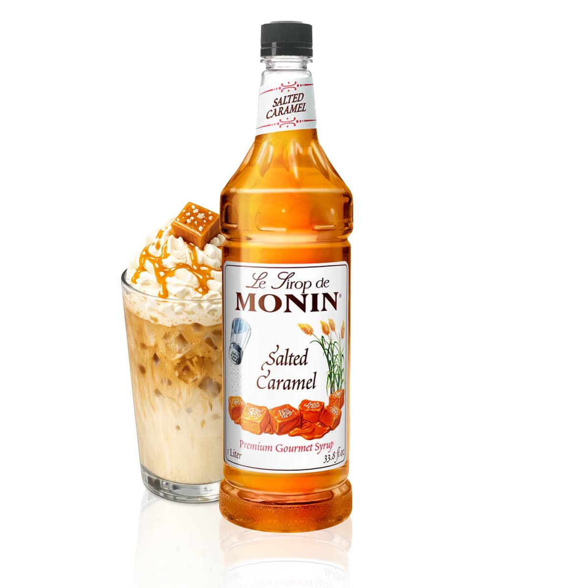 Monin Premium Vanilla Syrup 1L For Coffee And Cocktails. Vegan-Friendly, Allergen-Free, 100 Percent Natural Flavours And Colourings — view 65
