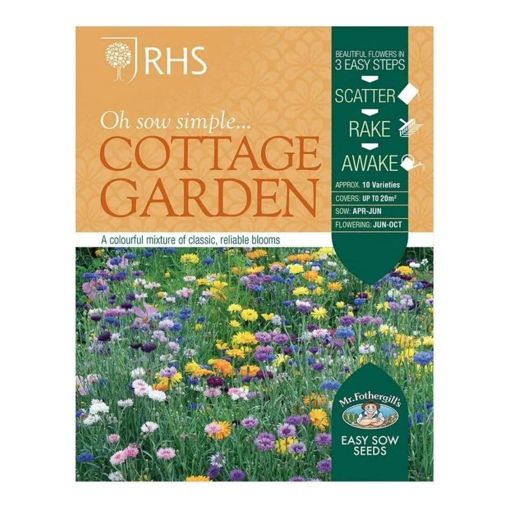 Mr Fothergill’s RHS Cottage Garden Seeds, Traditional Flower Seed Mix 20g, Summer Colour and Cut Flower Display, Borders Beds and Wildlife Gardens, Bee Friendly Cottage Style Blend — view 2