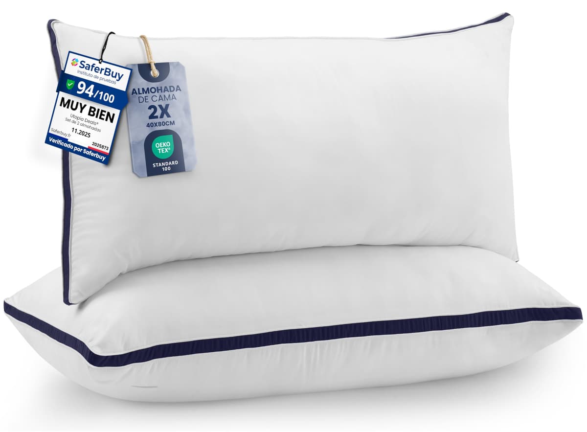 Utopia Bedding Almohadas (2 Unidades), 40 x 70 cm Tela de Microfibra con Relleno de poliéster 3D, Transpirable y Suave (Azul Marino) — view 14