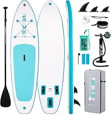 FunWater 10'6''/11'/11'6''Inflatable Ultra-Light Stand Up Paddle Board for All Skill Levels with Premium SUP Paddleboard Accessories,Non-Slip Comfort Deck for Youth & Adults
