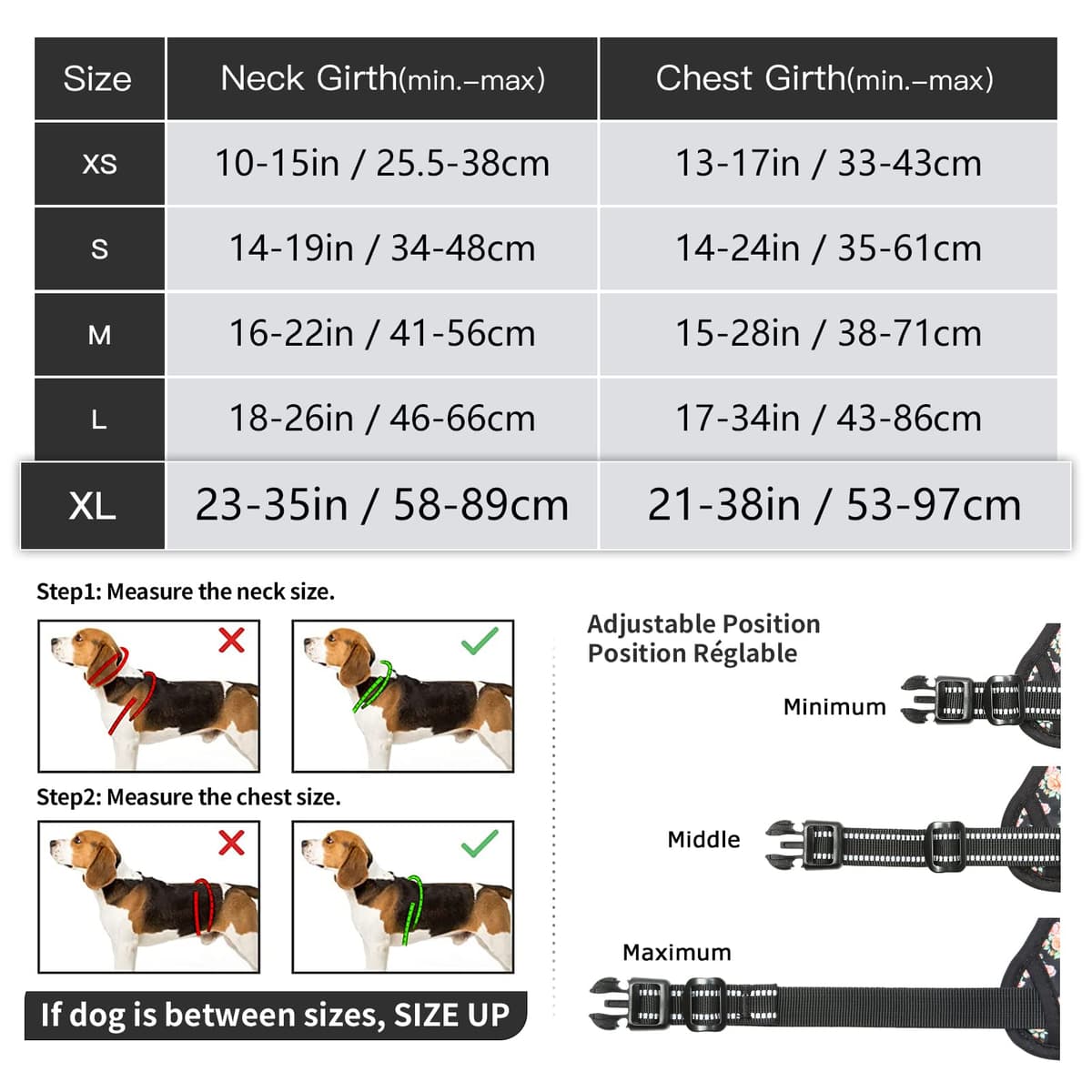 HEELE Dog Harness Medium No Pull Dog Vest Harness with Soft Handle Reflective Pet Harness for Outdoor Training Walking, Black, M — view 334