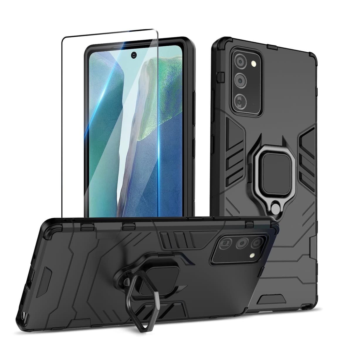 Funda para CMF Phone 2 Pro, Carcasa Antigolpes con Soporte anular metálico, Case Protectora de Grado Militar, Negro — view 8