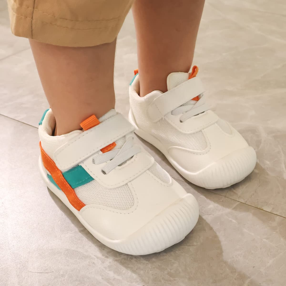 MK MATT KEELY Baby Boys Girls First Walking Shoes Toddler Anti-Slip Soft PU Leather Prewalker Sneakers — view 3