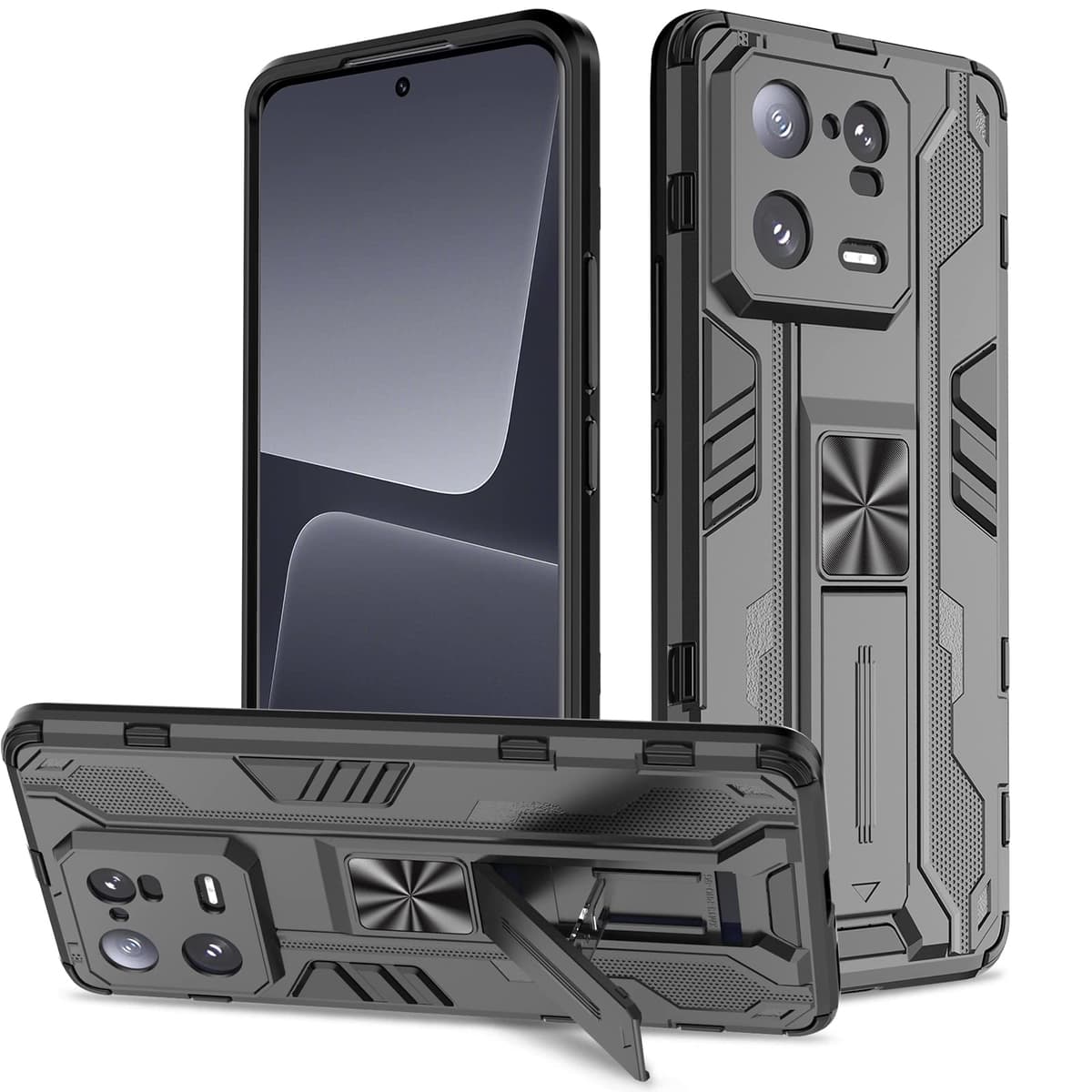 Funda para CMF Phone 2 Pro, Carcasa Antigolpes con Soporte anular metálico, Case Protectora de Grado Militar, Negro — view 1645