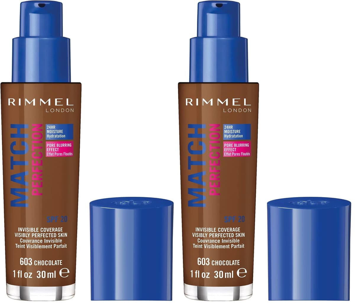 Rimmel Match Perfection Foundation 301 Warm Honey, Medium Coverage, 24hr Hydration, No Caking or Creasing, Lightweight, Reduces Imperfections, Invisible Coverage, SPF20, Cruelty Free — view 29