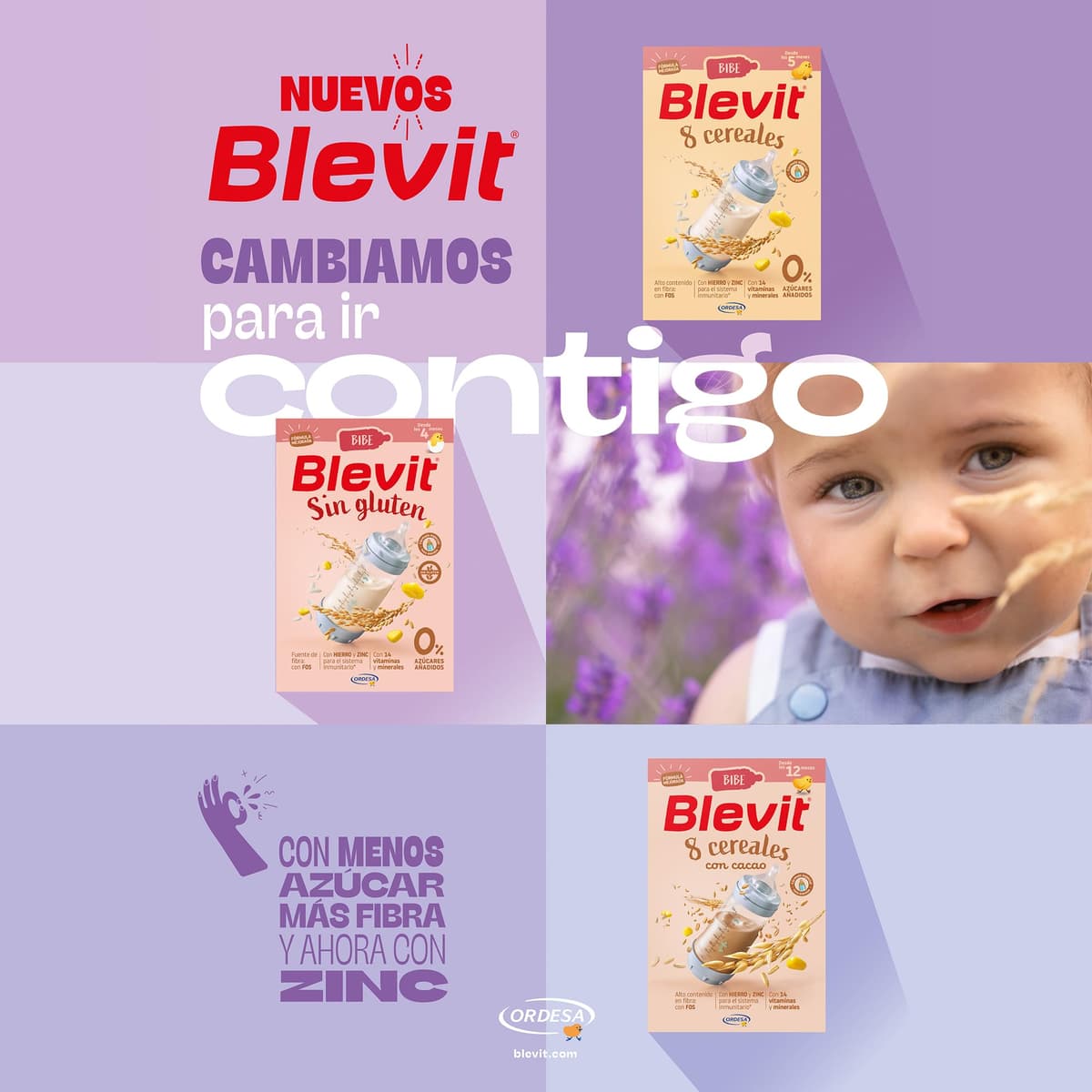 Blevit Bibe 8 Cereales | 500g | Papilla para Bebé desde los 5 Meses con 95% de Cereales - 14 Vitaminas y Minerales — view 3