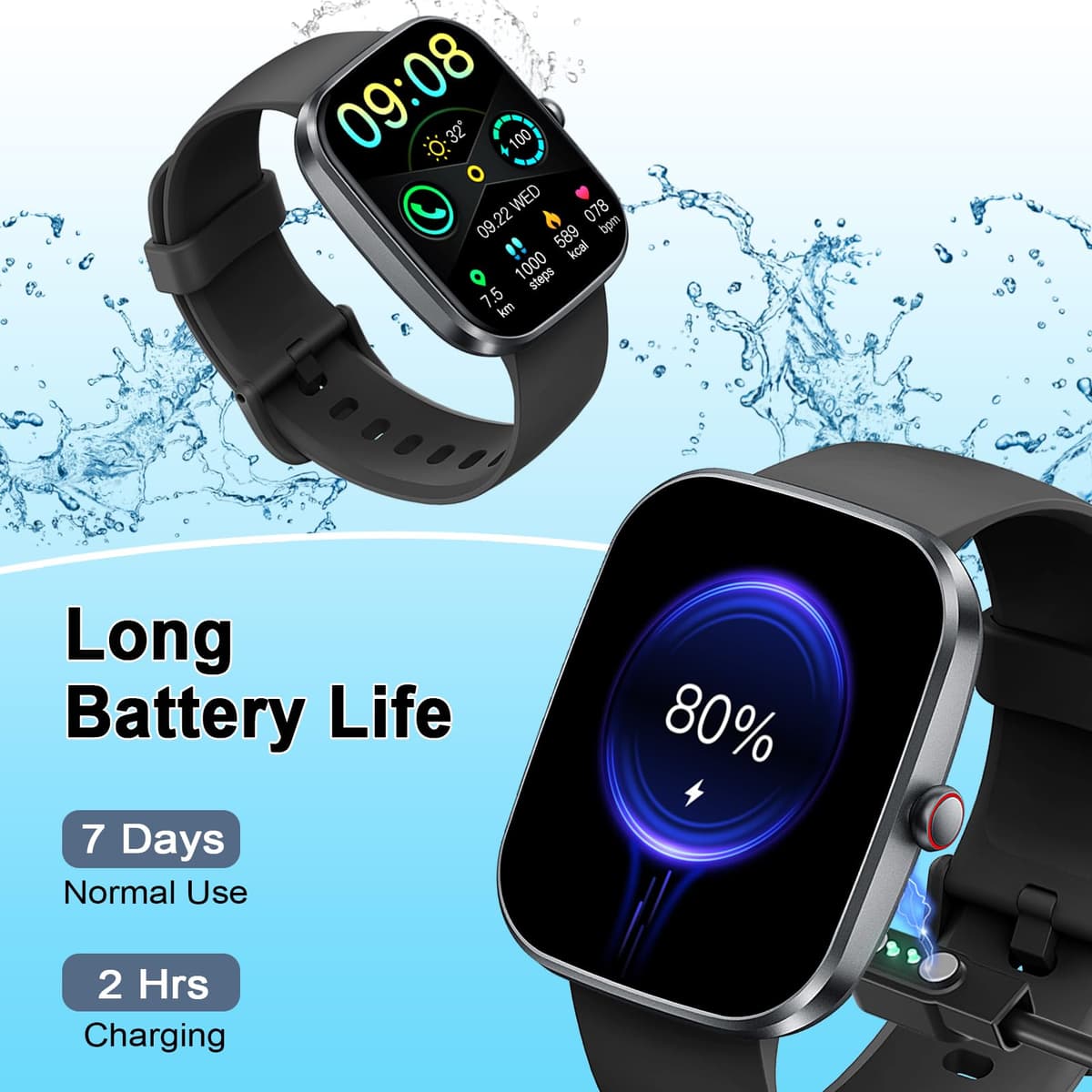 Smart Watch, 2026 HD 1.91" Bluetooth 5.4 Calling Smartwatch for Men Women, SPO2/Heart Rate/Sleep Monitor, 115+ Sport Modes Fitness Activity Trackers, IP68 Waterproof Step Counter for Android iOS — view 7