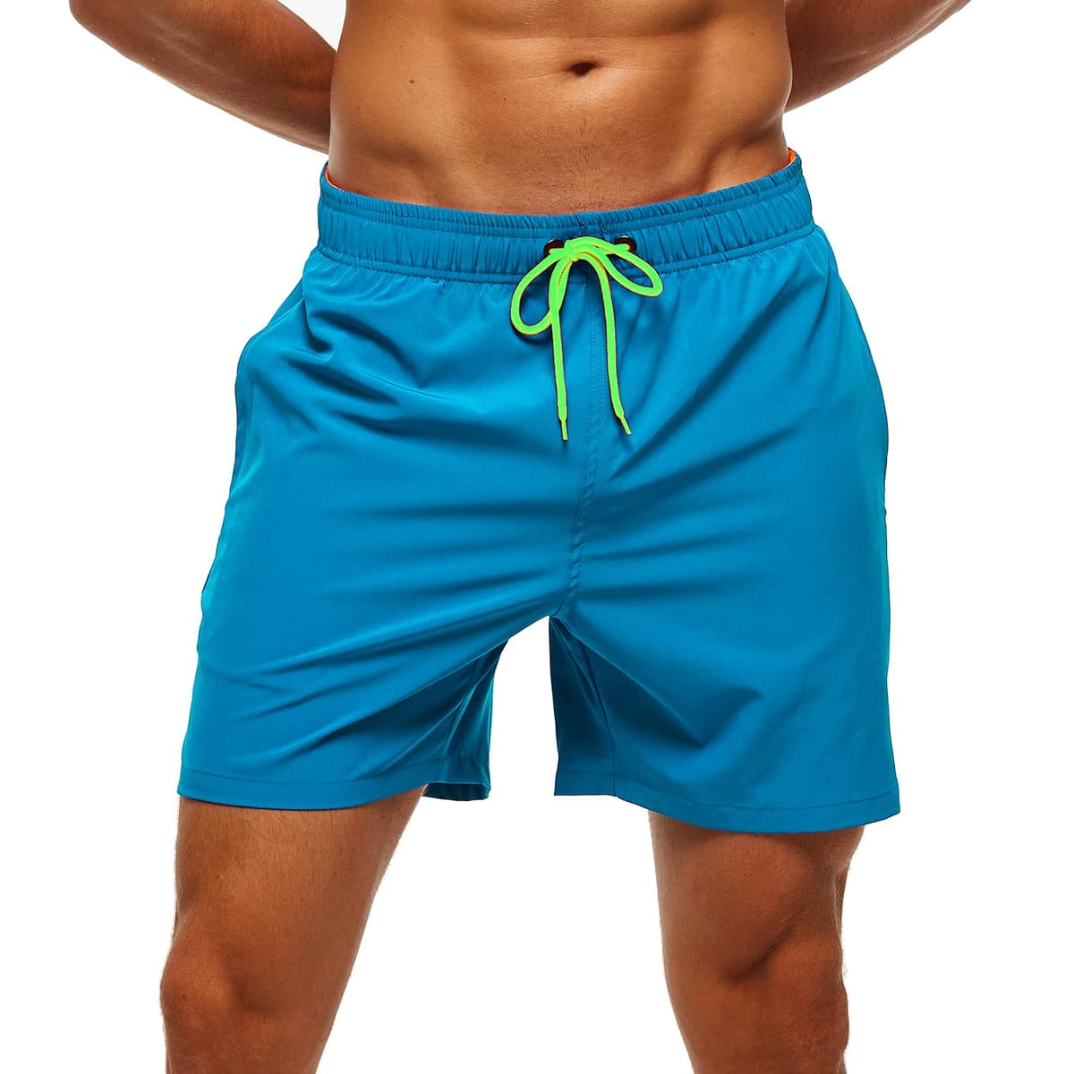 Bañador Hombre 2 en 1 Bañador de Secado Rápido con Forro de Malla y Cordón de Ajuste para Playa Bañador Casual Impermeable para Piscina Verano — view 30