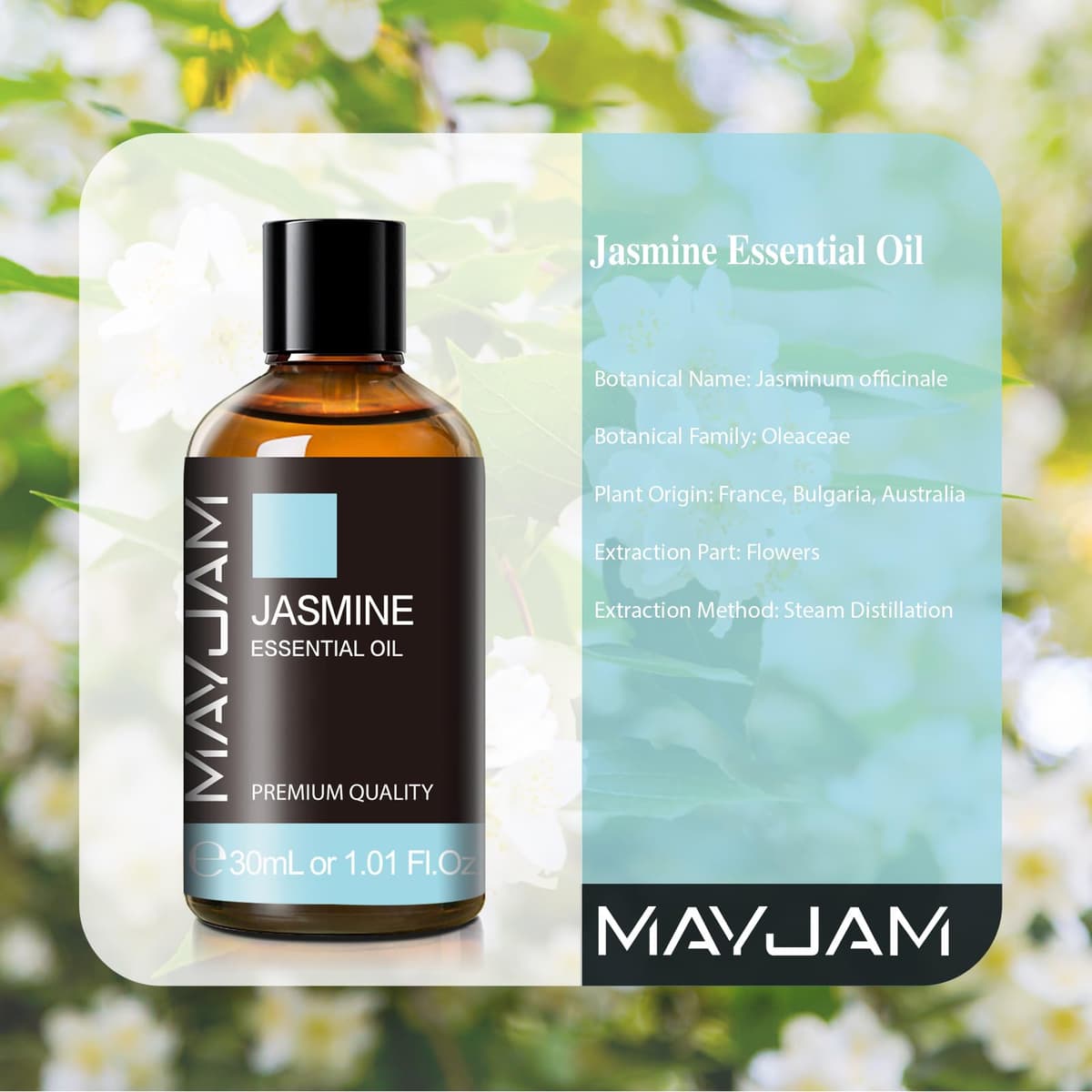 MAYJAM Aceite Esencial de Jazmín 30ml, Aceite de Jazmín para difusor, Humidificador, Bricolaje, Hogar, Armarios — view 2