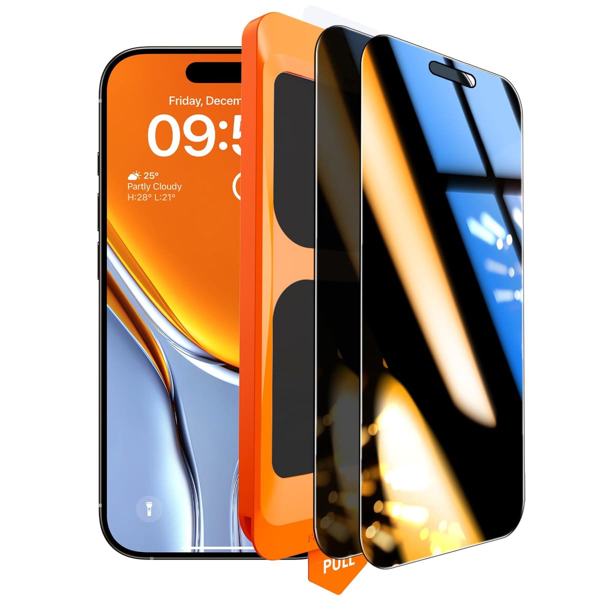 TOCOL Protector Pantalla para iPhone 17 Pro Max, Alineación Automática para Una Instalación Rápida, Cristal Templado de Dureza 9H Inastillable, HD Transparente, 2 Piezas — view 50