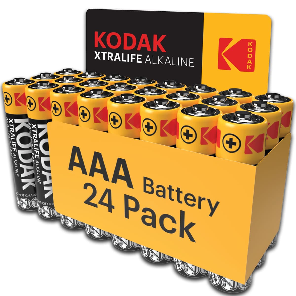 Kodak Xtralife 60-Pack AA Batteries, Double A Alkaline Battery Pack, 1.5V, 10-Year Shelf Life, LR6, Ideal for High-Drain Devices, 12x More Power, Plastic Free Cardboard Outer Carton — view 19