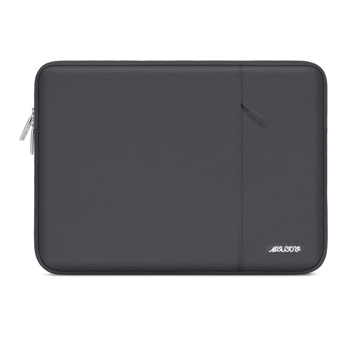 MOSISO Laptop Case 13.3 inch, 13-13.3 inch Laptop Sleeve Compatible with MacBook Air/Pro 13/Pro 14 M5 M4 M3 M2 M1, HP Dell ASUS Lenovo,Polyester Vertical Computer Sleeve Bag with Pocket, Gray — view 20