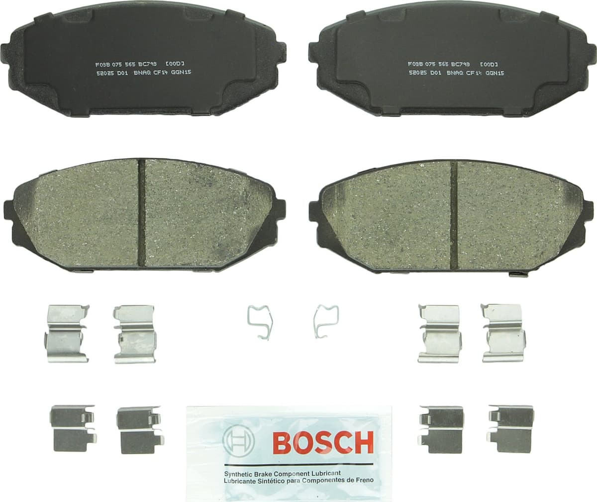 Bosch BC914 QuietCast Premium Ceramic Disc Brake Pad Set For: Acura ILX; Honda Accord, Civic, CR-V, Element, Fit, Front — view 130