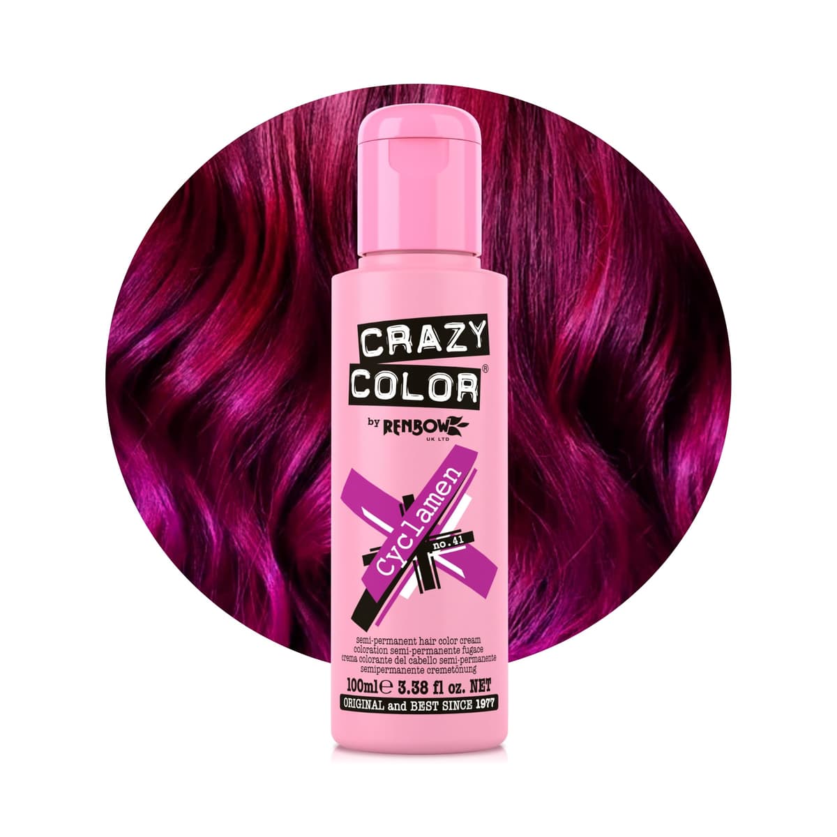 Crazy Color Vibrant Candy Floss Semi-Permanent Hair Dye. Highly Pigmented Pastel Pink Conditioning & Oil Nourishing Vegan Formula | No Bleach or Ammonia | 100ml — view 26