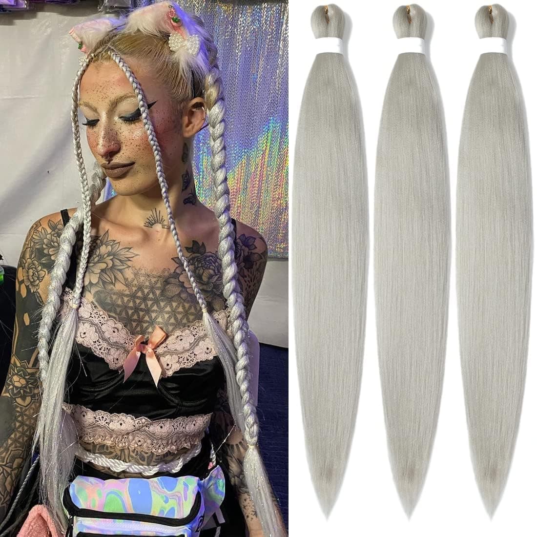 YDDM Capelli Per Treccine Africane Azul Extension Treccine Texture Yaki Easy Install per Principianti 26 Pollici 3 Pezzi Capelli Leggeri e Naturali per Box Braids, Twist e Crochet — view 34